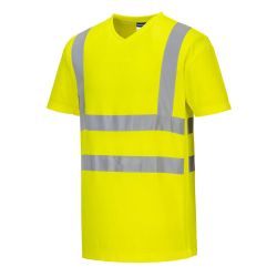 T-SHIRT COL V EMP LATÉRAUX MAILLE AÉRÉE