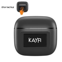 Ecouteurs ANC avec écran de contrôle tactile- KAYFI