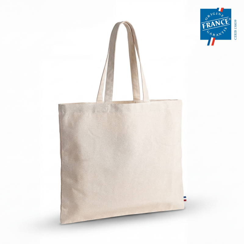 Totebag coton recyclé 210G Certifié Origine France garantie