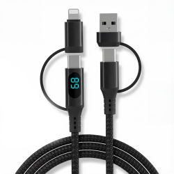 Câble USB 4 en 1 led Câble...