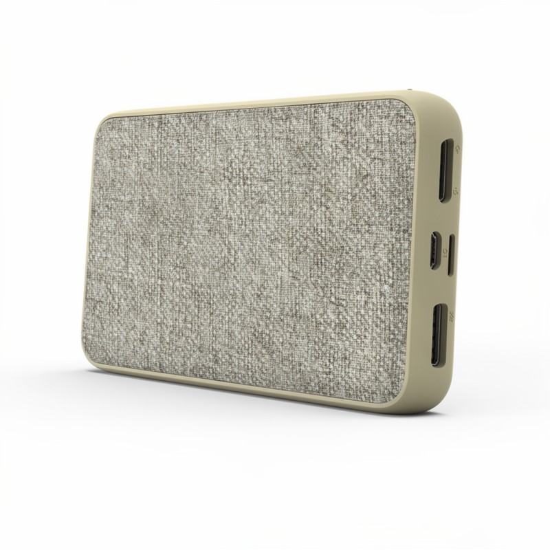 Batterie de secours RPET & chanvre organique 5 000mAh - BLUETECH