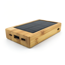 Batterie de secours solaire bambou FSC 5 000mAh - BLUETECH