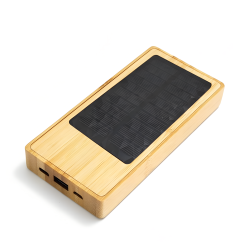 Batterie de secours solaire bambou FSC  8000mAh - BLUETECH