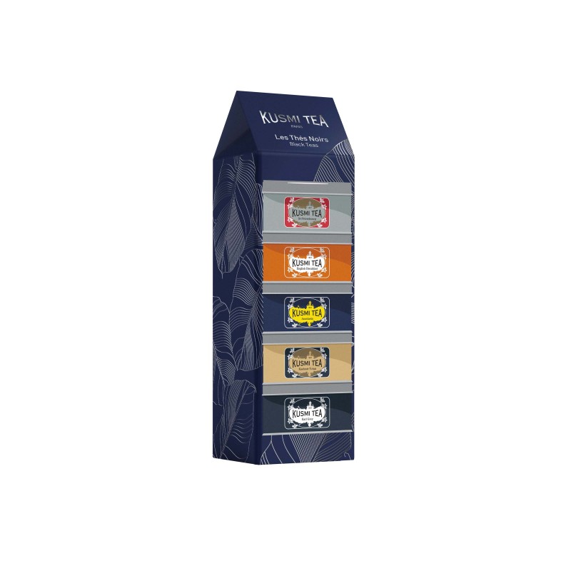 Les Thés Noirs bio - Assortiment de 5 boîtes métal - 100 gr - KUSMI TEA