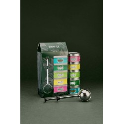 Les Thés verts bio - Coffret 5 boîtes + pince à thé - 100gr - KUSMI TEA