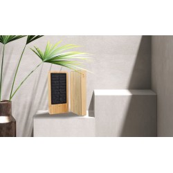 Batterie de secours solaire bambou FSC  8000mAh - BLUETECH