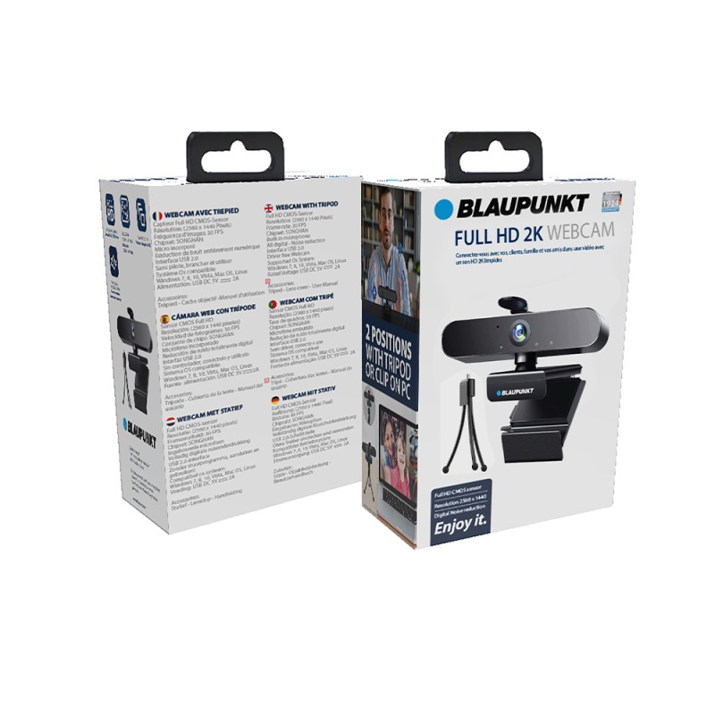 Webcam hd 1080p avec anneau lumineux intégré réglable avec microphone pour xbox gamer facebook