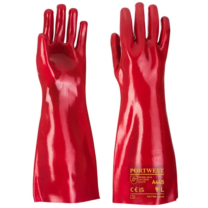 Gant PVC Rouge 45 cm