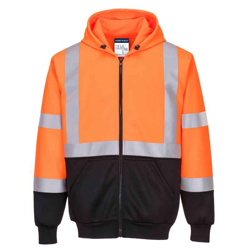 Sweat Hi-Vis bicolore zippé Sweat Hi-Vis bicolore zippé