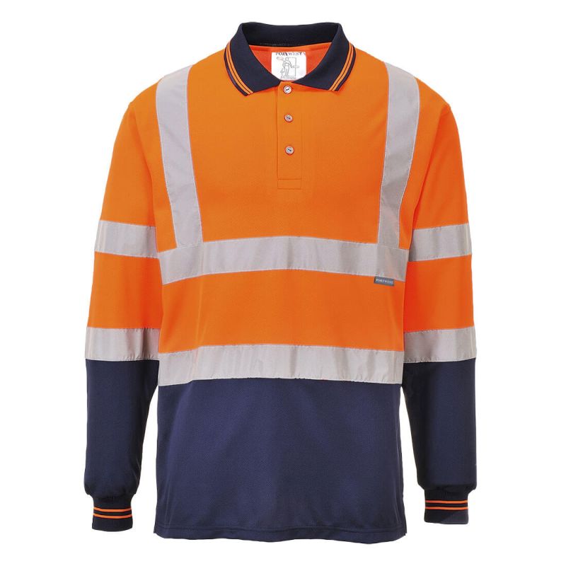 Polo bicolore manches longues Polo bicolore manches longues